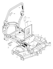 Decals Diagram and Parts List for CZT48X (967671601-00)(2017-09) RedMax Lawn Tractor