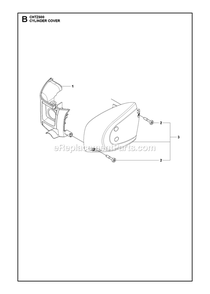 Cylinder Cover Diagram and Parts List for CHTZ600  RedMax Hedge Trimmer