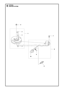 Muffler Diagram and Parts List for CHT220L  RedMax Hedge Trimmer
