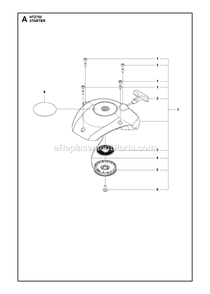 Starter Diagram and Parts List for HTZ750  RedMax Hedge Trimmer