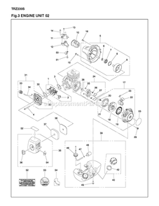 Engine 2 Diagram and Parts List for TRZ230S (967194101)(2018-02) RedMax Edger