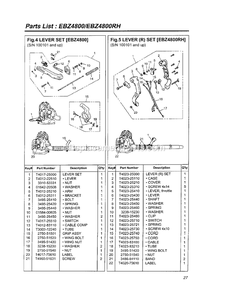 Assembly 1 Diagram and Parts List for EBZ4800RH 100101 AND UP RedMax Leaf Blower / Vacuum