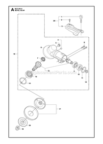 Bevel Gear Diagram and Parts List for BCZ350S  RedMax Brush Cutter