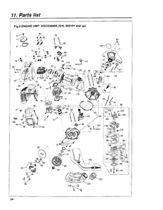 Engine Diagram and Parts List for SGCX2600S 900101 AND UP RedMax Edger