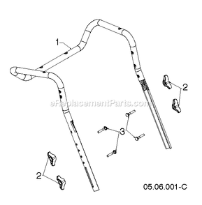 Handle 2 Diagram and Parts List for DST27 (96192010700)(2018-04) RedMax Snow Blower