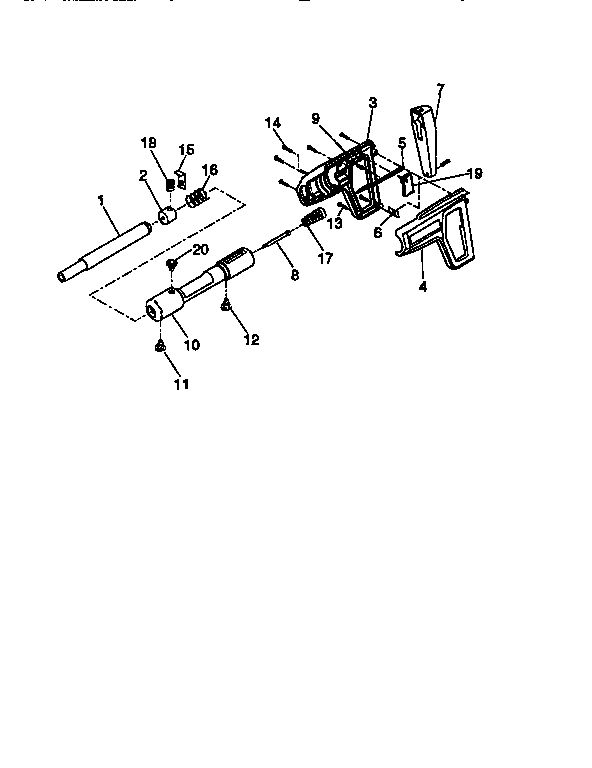 Unit Parts Diagram and Parts List for 490  Remington Hammer Drill