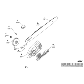 Part Location Diagram of 716-04153 Remington Chainsaw e-ring