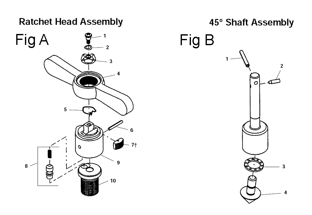 Fig-1 Diagram and Parts List for 445R  Ridgid Miscellaneous
