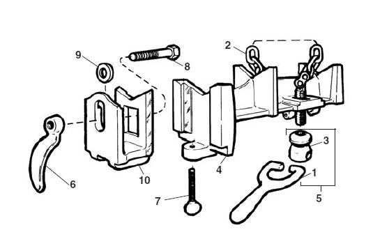 Flange Pipe Vise Diagram and Parts List for 464 40235 Ridgid Pipe Tools