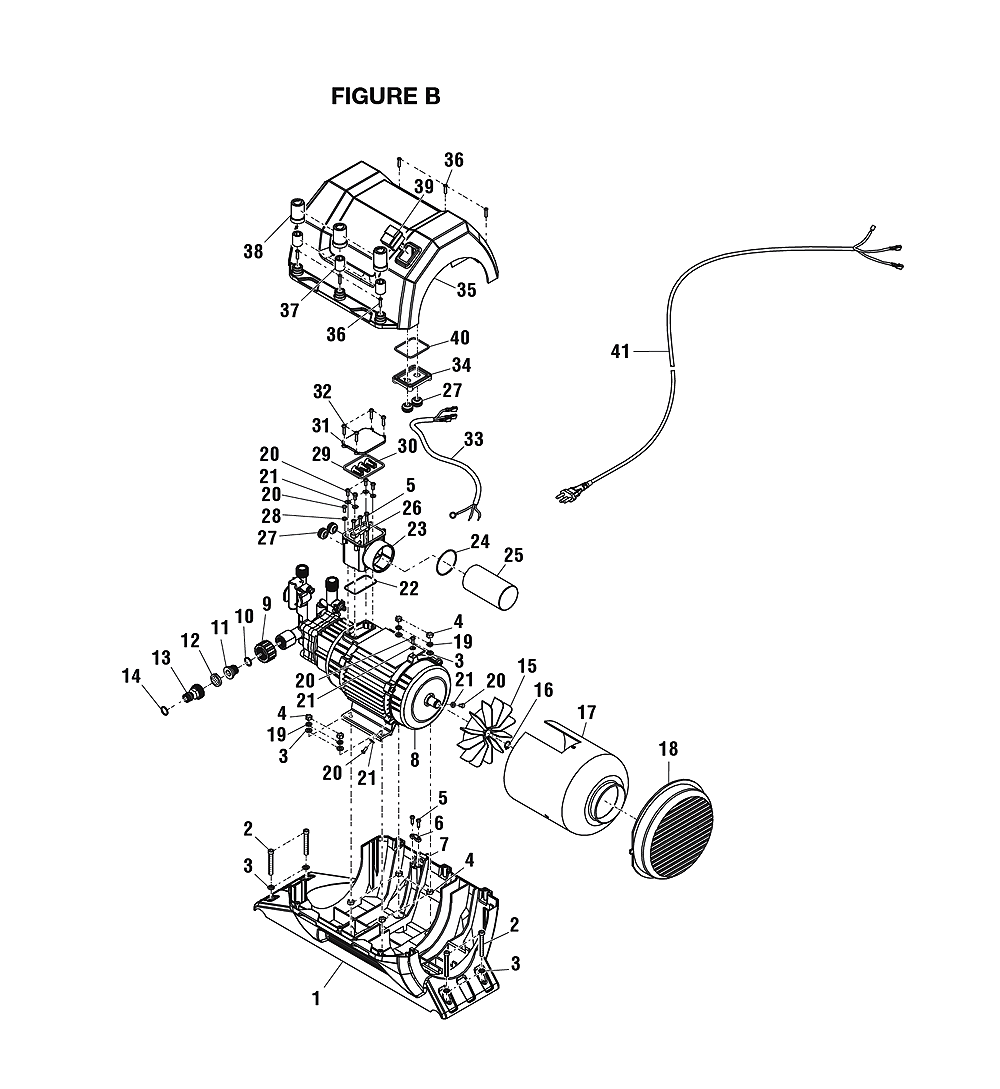 Fig-1 Diagram and Parts List for RD80786  Ridgid Pressure Washer