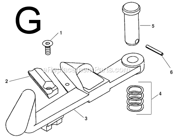Page G Diagram and Parts List for 1210 Type 2 Ridgid Pipe Tools