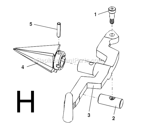 Page H Diagram and Parts List for 1822-I  Ridgid Pipe Tools
