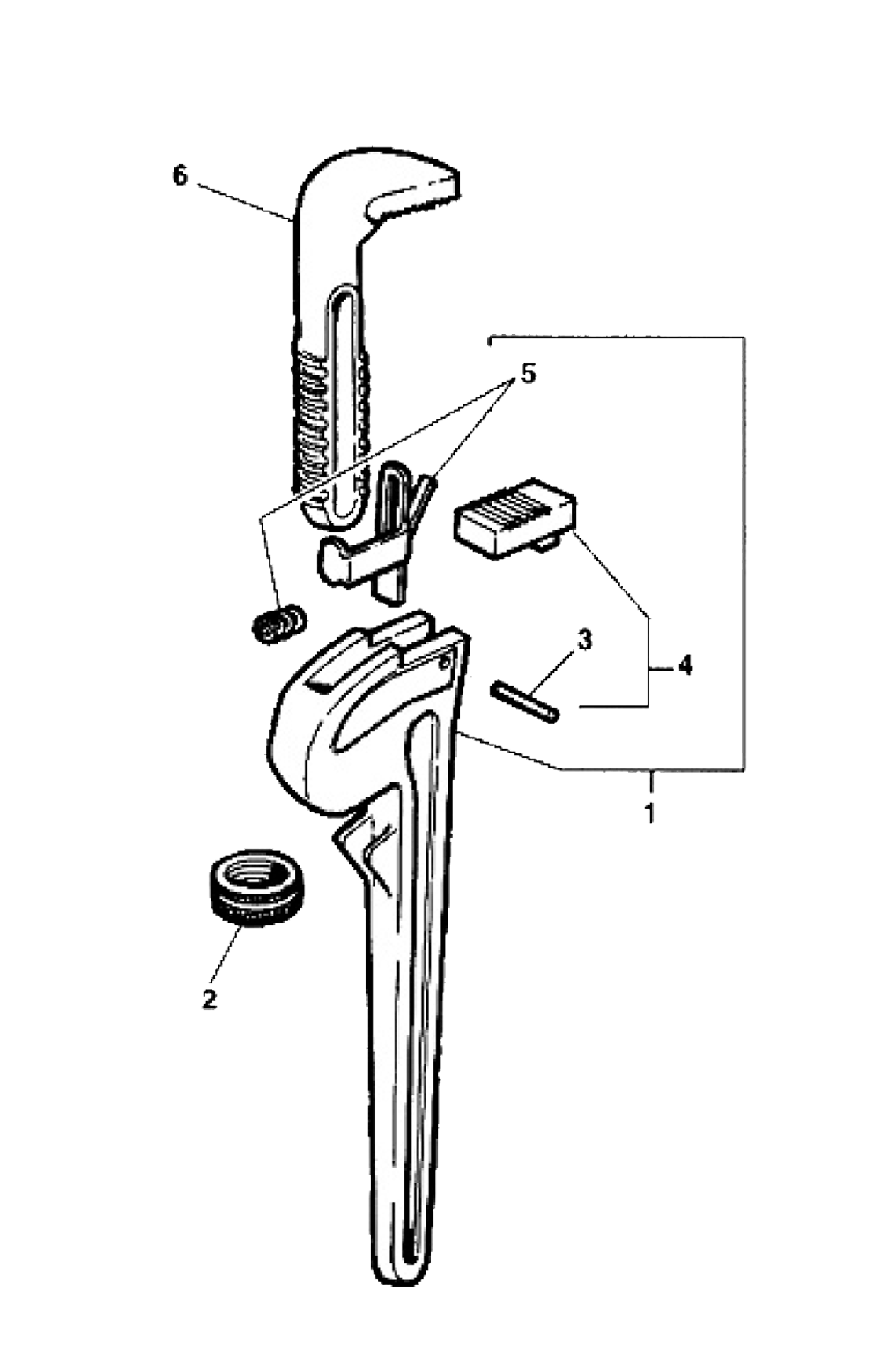 Fig-0 Diagram and Parts List for 814CP  Ridgid Wrench