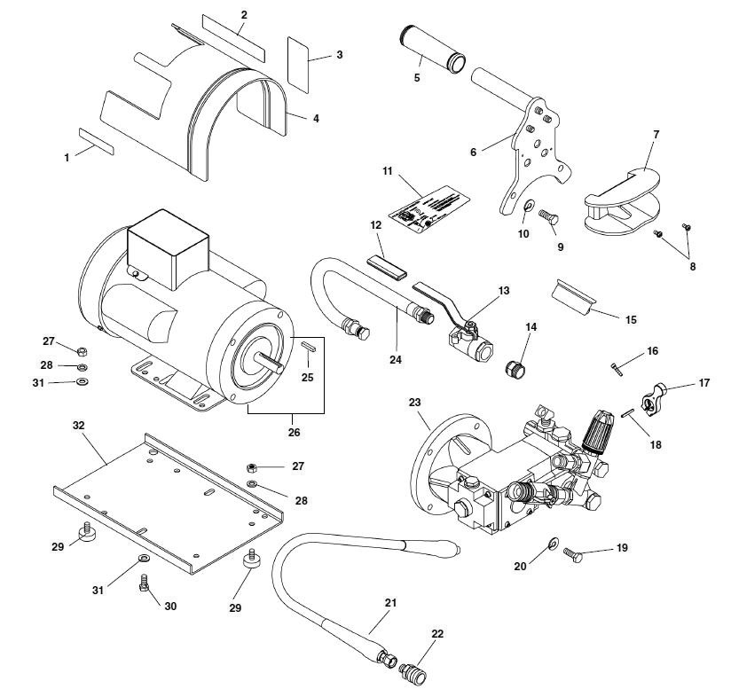 Main Components - 120v 60hz Diagram and Parts List for 67332 67332 Ridgid Drain Cleaner