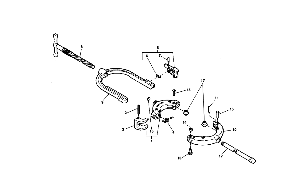 Fig-0 Diagram and Parts List for 468C  Ridgid Pipe Tools