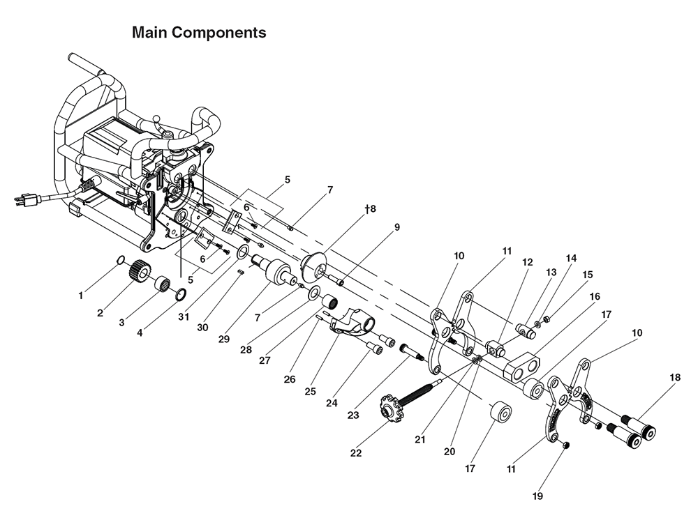 Fig-0 Diagram and Parts List for B-500  Ridgid Pipe Tools