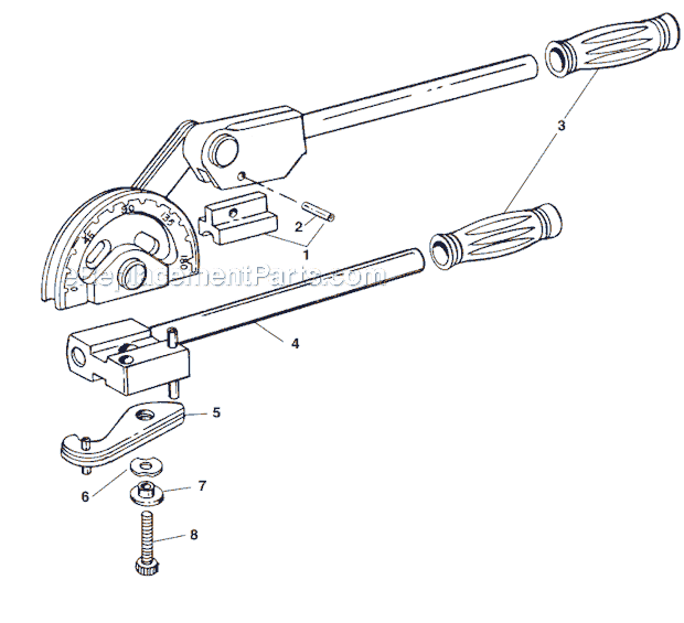 Page A Diagram and Parts List for 316M  Ridgid Pipe Tools