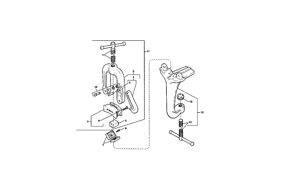 Fig-0 Diagram and Parts List for 38  Ridgid Vise