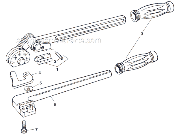 Page A Diagram and Parts List for 406M  Ridgid Pipe Tools