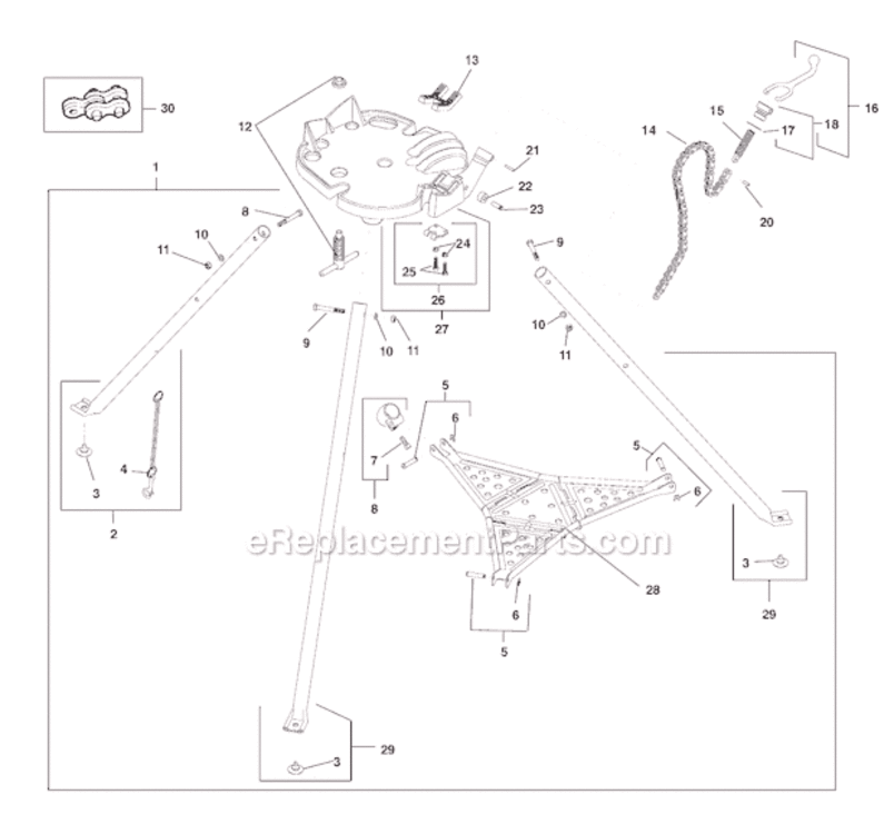 Page C Diagram and Parts List for 425  Ridgid Vise