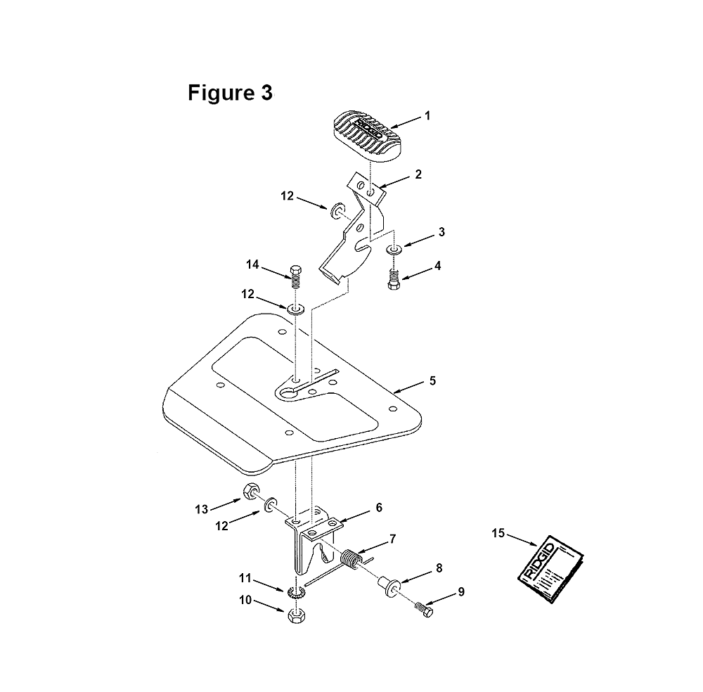 Fig-2 Diagram and Parts List for AC99200  Ridgid Tool Stand & Cart