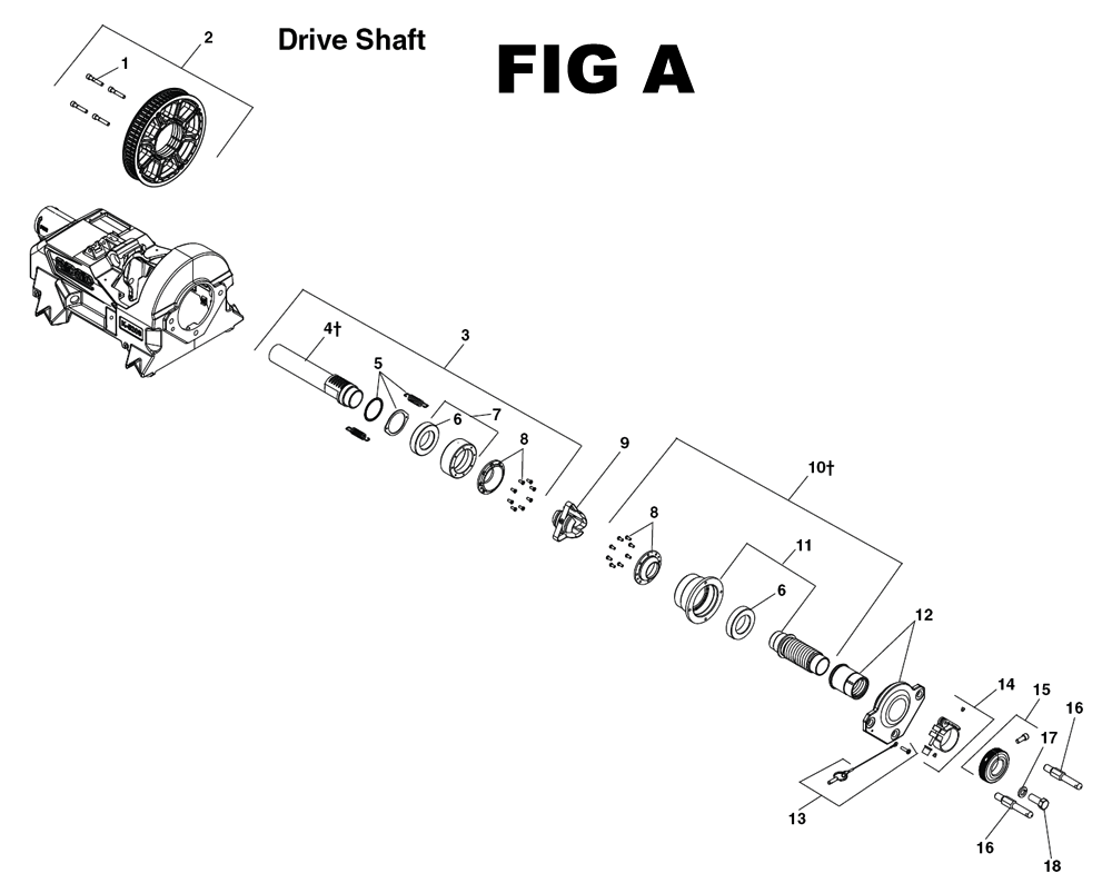 Fig-1 Diagram and Parts List for K-5208  Ridgid Drain Cleaner