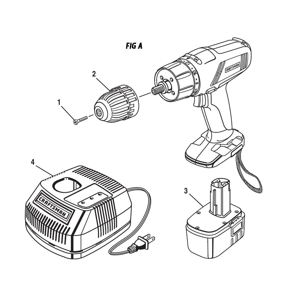 Fig-0 Diagram and Parts List for 97322705  Ridgid Cordless Drill