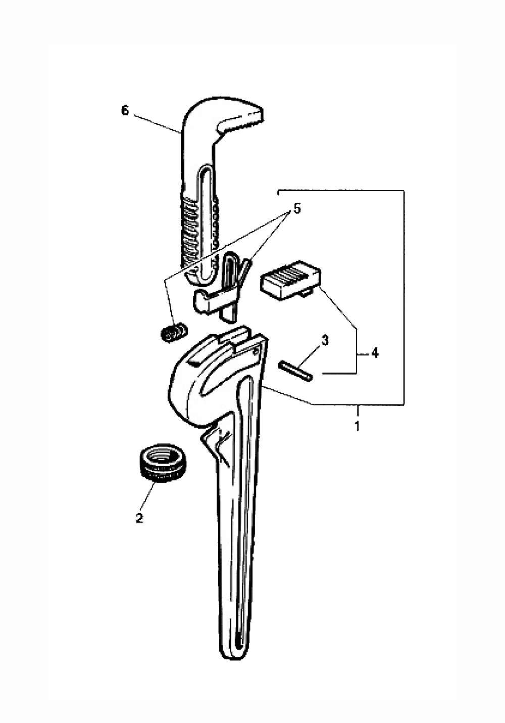 Fig-0 Diagram and Parts List for 818CP  Ridgid Wrench