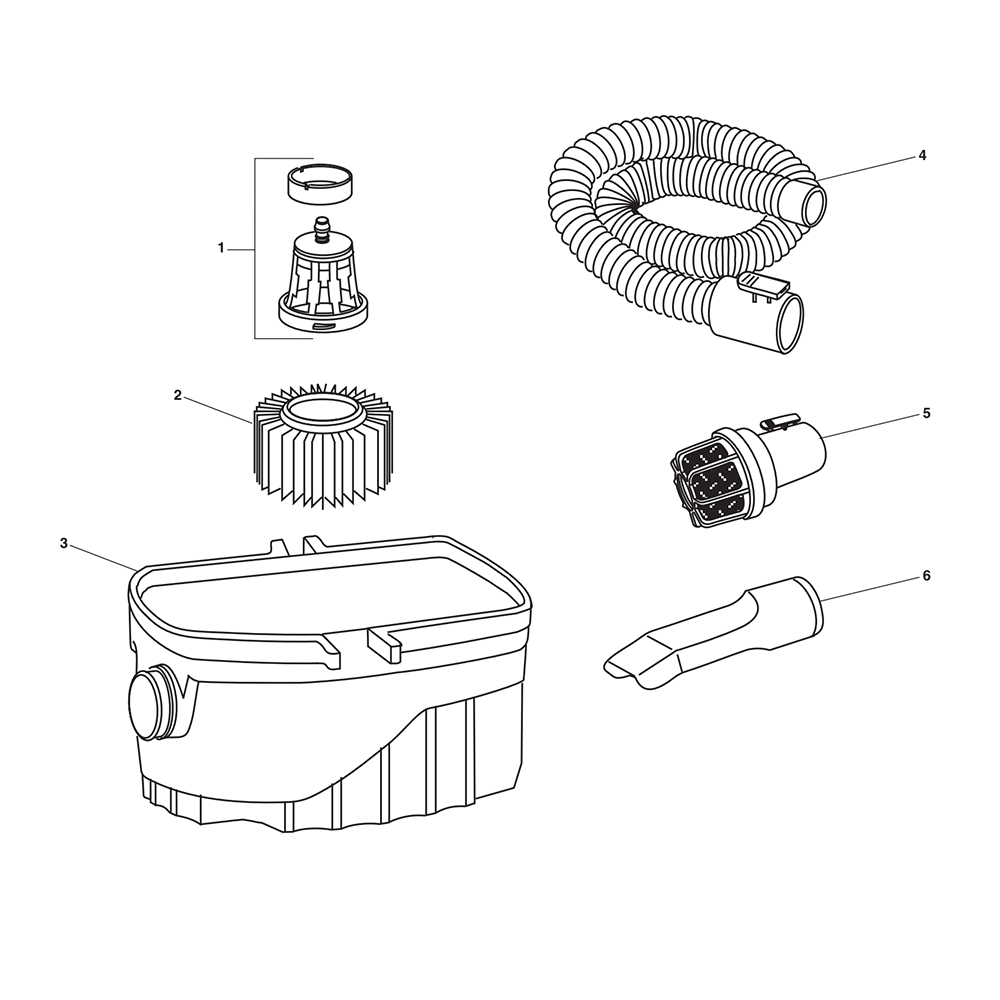 Fig-0 Diagram and Parts List for 4000RV  Ridgid Utility Vacuum