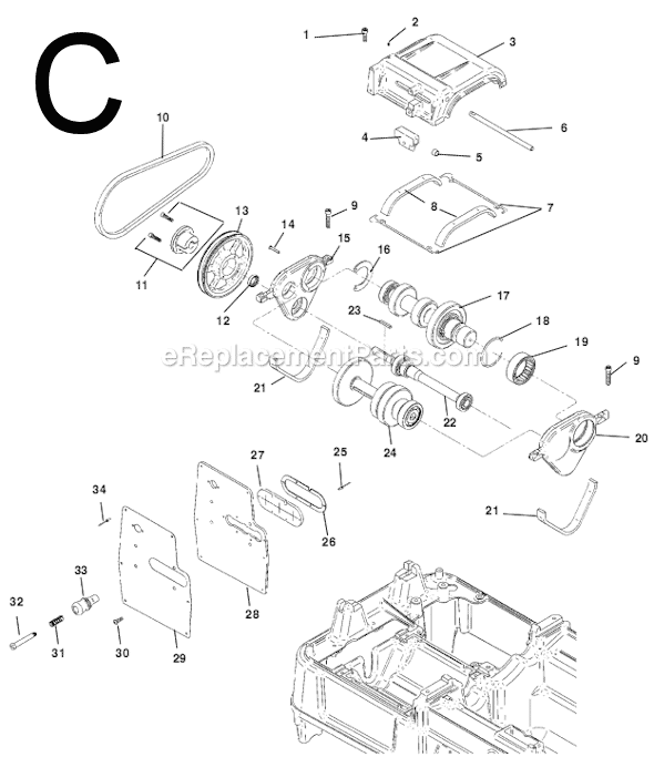 Page C Diagram and Parts List for 535-A  Ridgid Pipe Tools