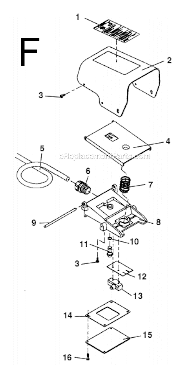 Page F Diagram and Parts List for 535-A  Ridgid Pipe Tools