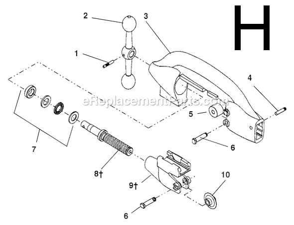 Page H Diagram and Parts List for 535-A  Ridgid Pipe Tools