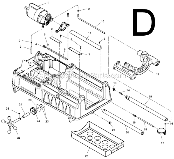 Page D Diagram and Parts List for 535-MANUAL  Ridgid Pipe Tools
