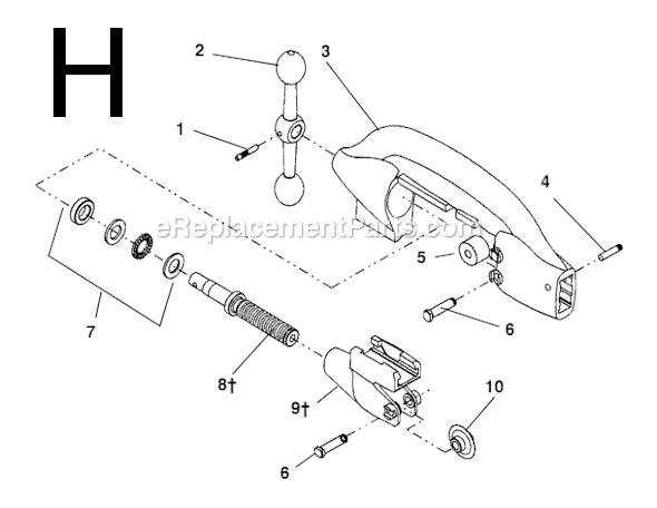 Page H Diagram and Parts List for 535-MANUAL  Ridgid Pipe Tools