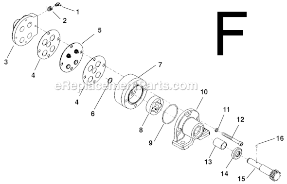 Page F Diagram and Parts List for 535  Ridgid Pipe Tools