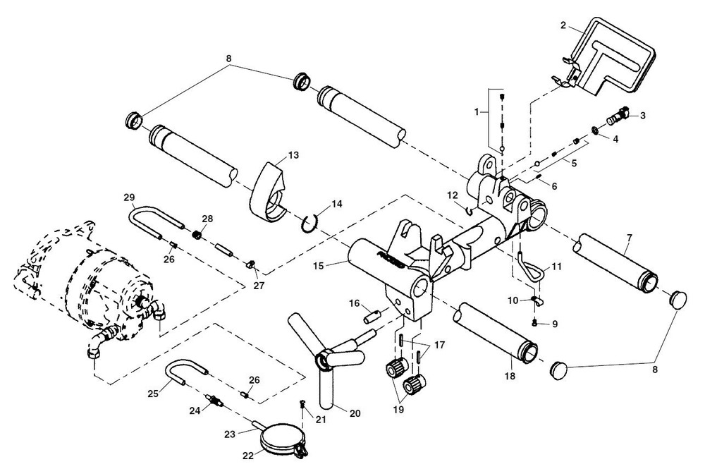 Carriage And Oil System Diagram and Parts List for 300 COMPACT KIT 67182 Ridgid Pipe Tools