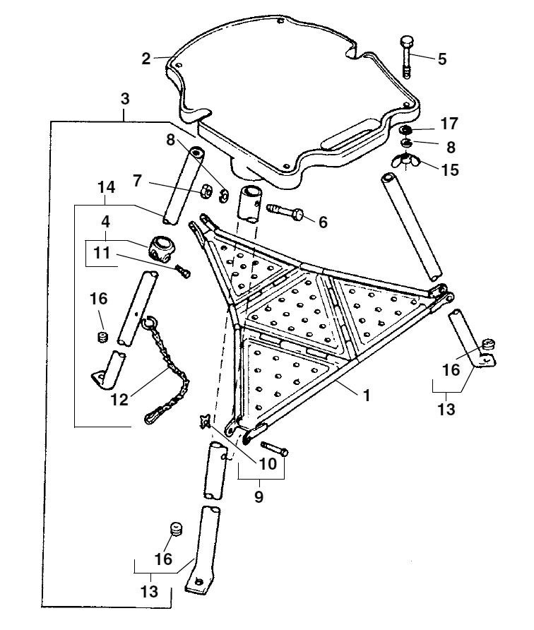 1206 Stand Diagram and Parts List for 300 COMPLETE 15682 Ridgid Pipe Tools
