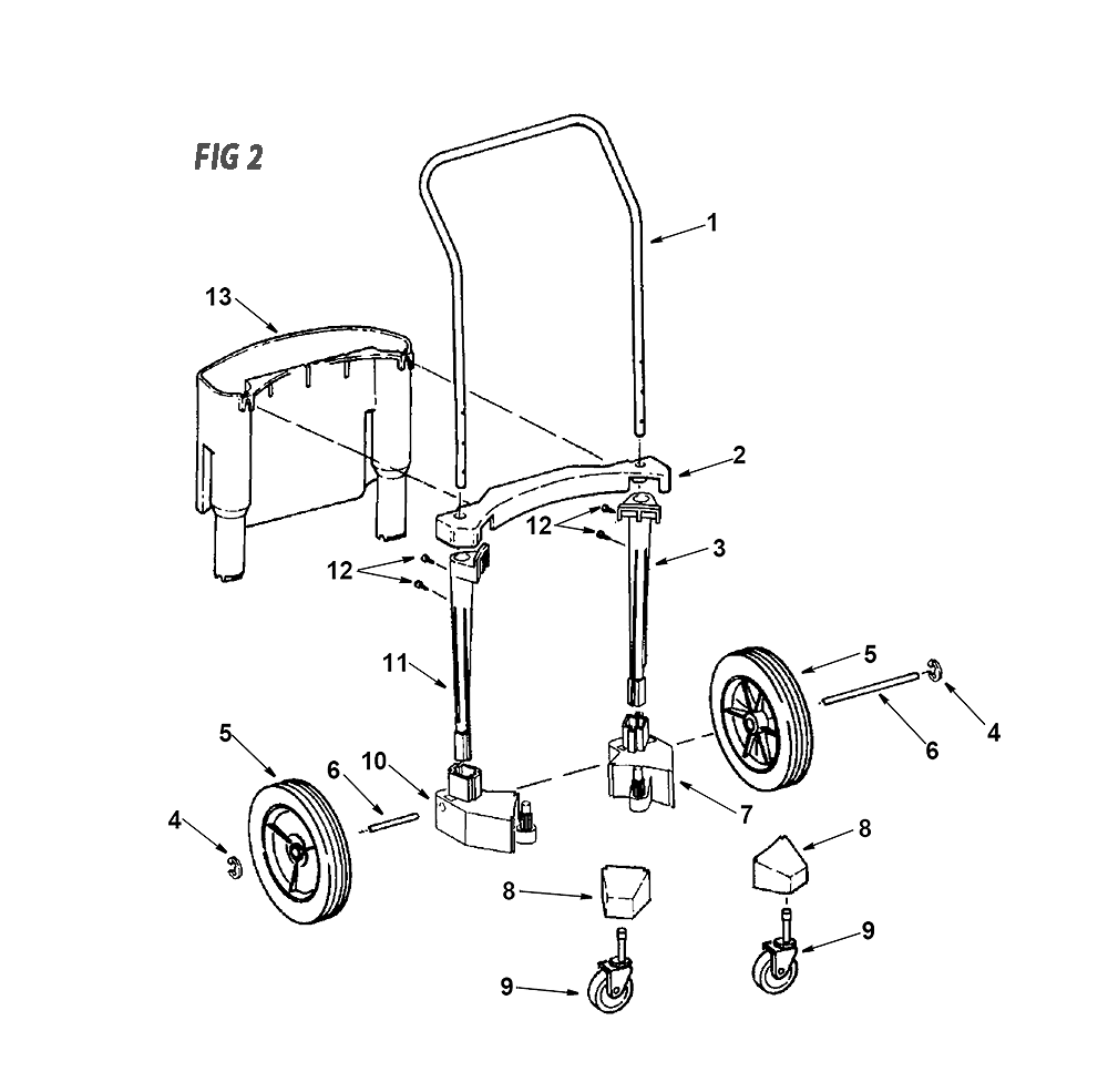 Fig-1 Diagram and Parts List for WD17000  Ridgid Utility Vacuum