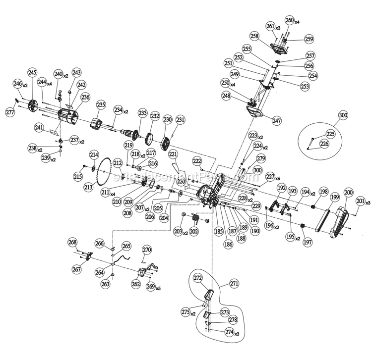 Page B Diagram and Parts List for R4241  Ridgid Miter Saw