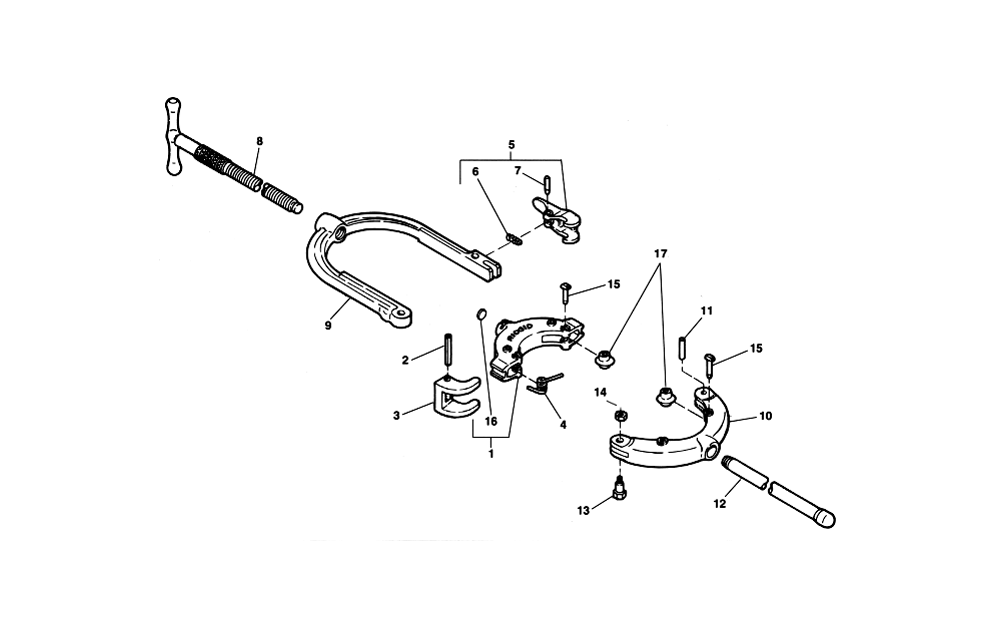 Fig-0 Diagram and Parts List for 472C  Ridgid Pipe Tools