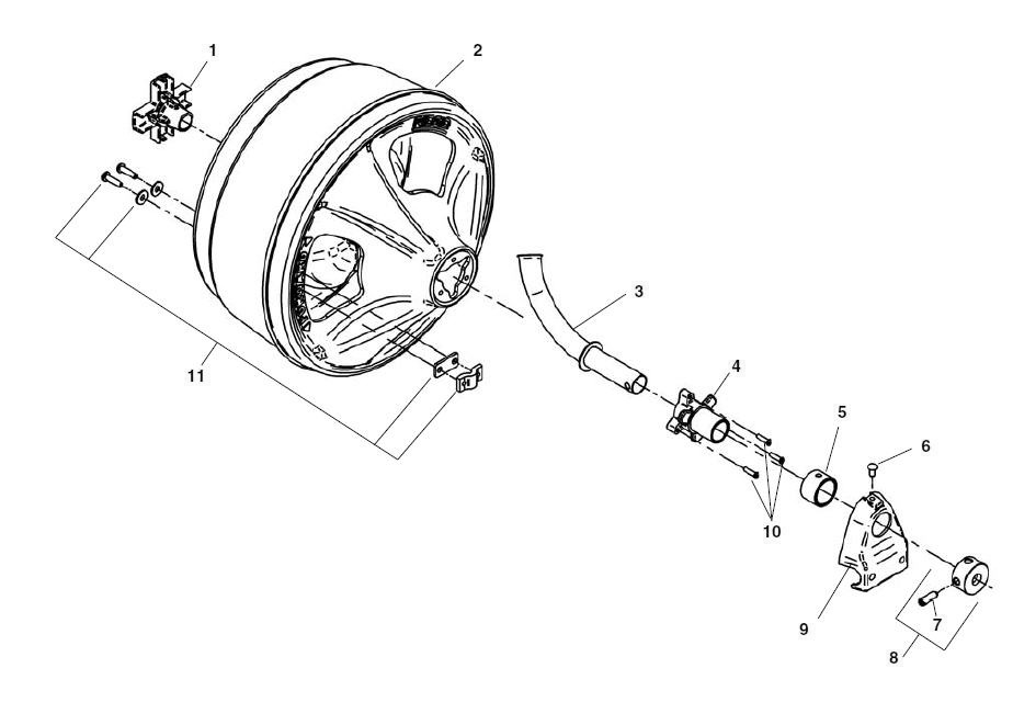 Drum Assembly Diagram and Parts List for K-400 W (C-32 IW)(27028) Ridgid Drain Cleaner