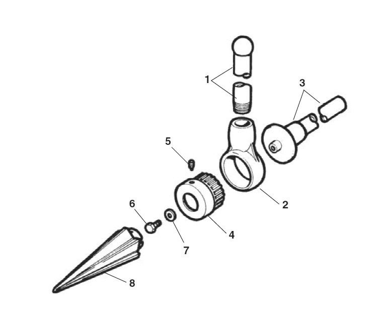 2 Pipe Reamer Diagram and Parts List for 34945  Ridgid Pipe Tools