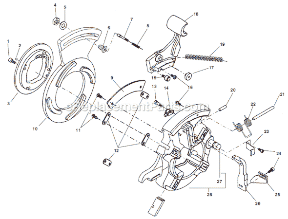 Page A Diagram and Parts List for 728NPT  Ridgid Threading Die
