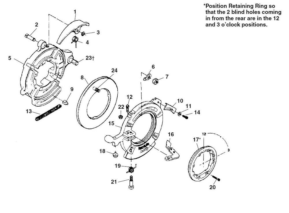 714 2-1/2-Inch - 4-Inch Npt Die Head Diagram and Parts List for 29863  Ridgid Pipe Tools