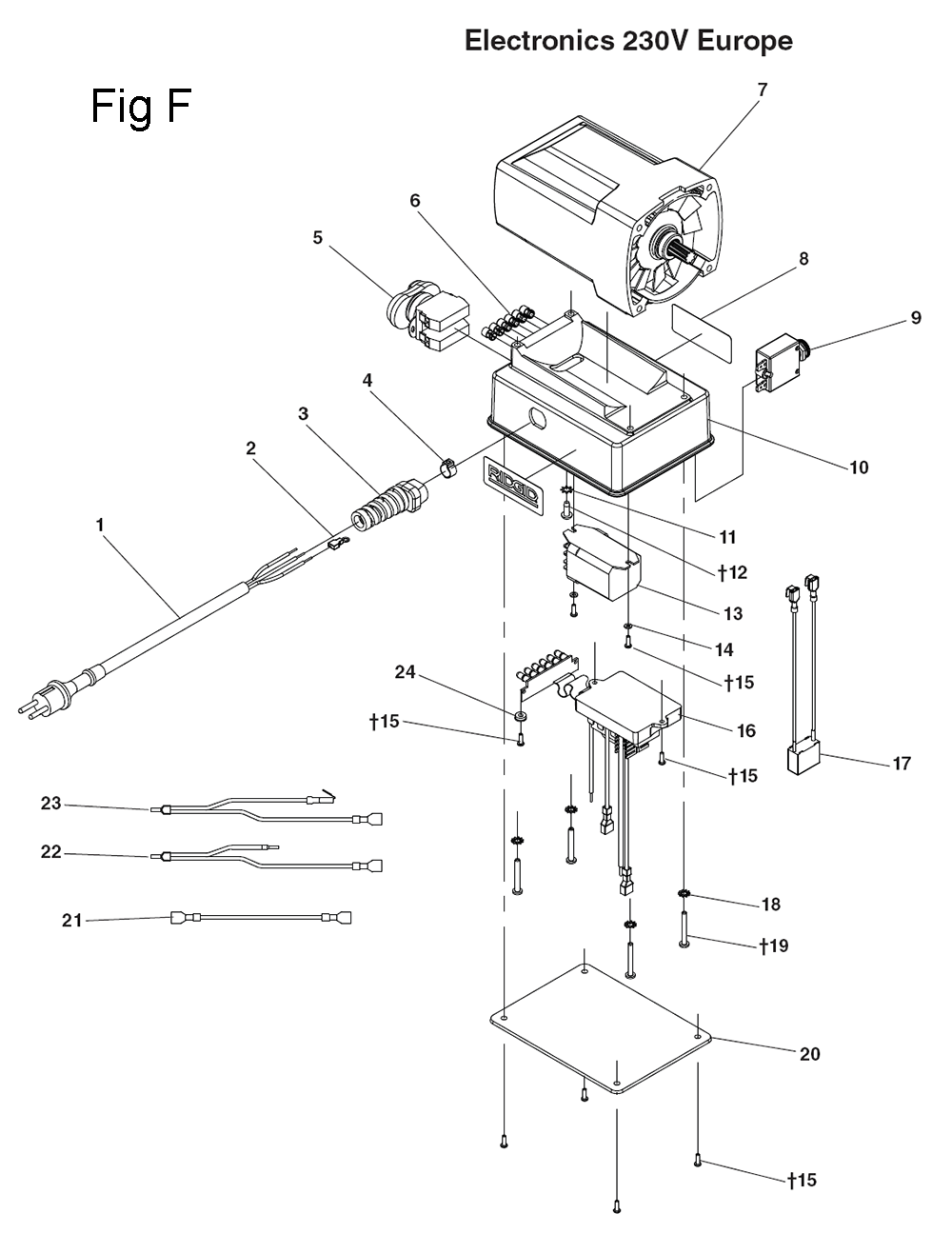 Fig-6 Diagram and Parts List for B-500  Ridgid Pipe Tools