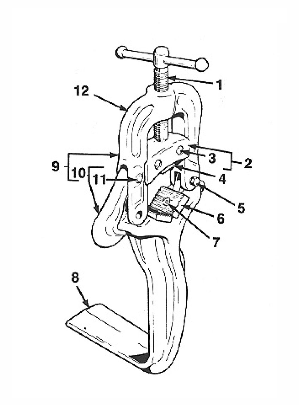 Fig-0 Diagram and Parts List for 700-DRIVE  Ridgid Pipe Tools