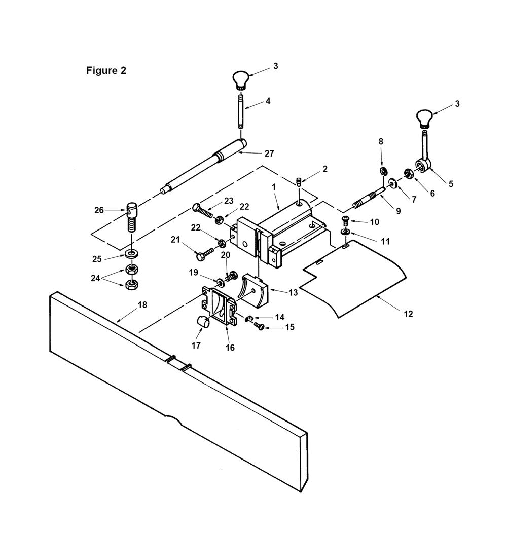 Fig-1 Diagram and Parts List for JP0600  Ridgid Planer Jointer
