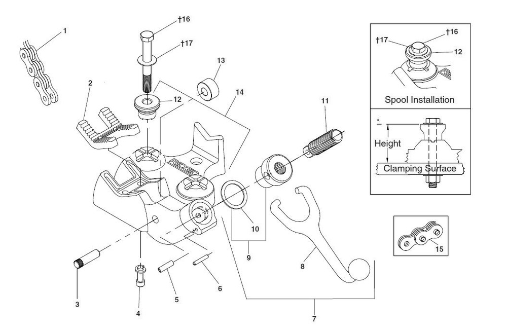 Bc-210a Bench Chain Vise Diagram and Parts List for 40185  Ridgid Pipe Tools