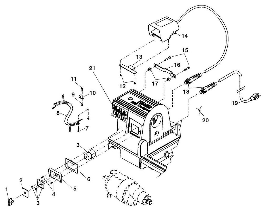 120v 60hz Electrical Diagram and Parts List for 300 COMPACT KIT 67182 Ridgid Pipe Tools