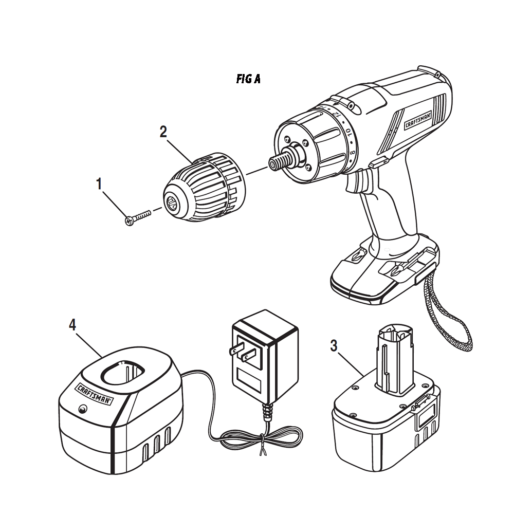 Fig-0 Diagram and Parts List for 973114130  Ridgid Cordless Drill